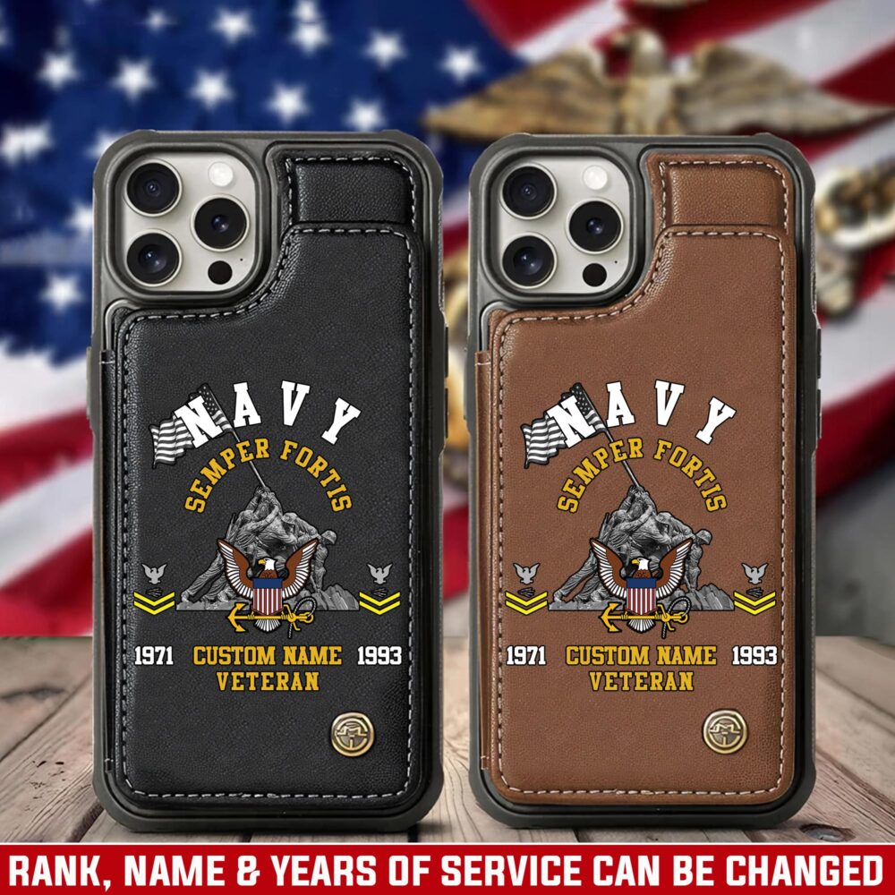 US Navy, Life And Pride - Leather Flip Phone Case