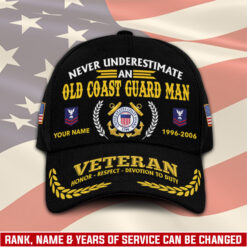 US Coast Guard, Honor, Duty, Service - Classic Cap