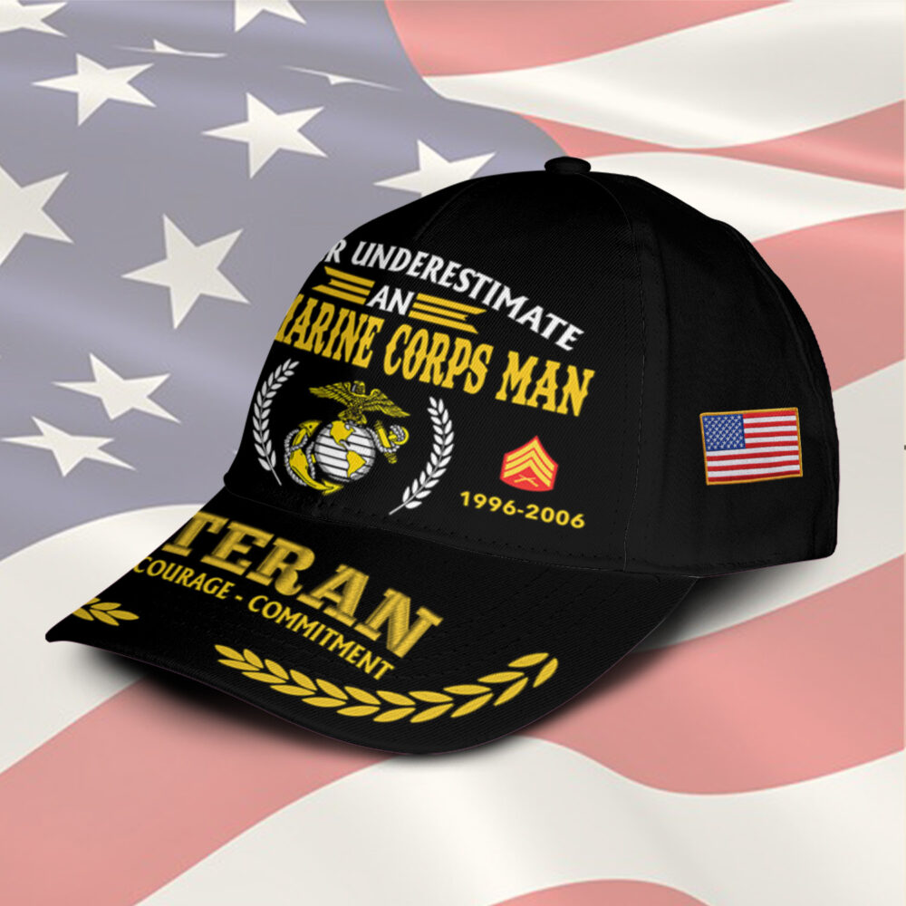 US Marine Corps, E 3 Marines Lance Corporal - Classic Cap - Image 2