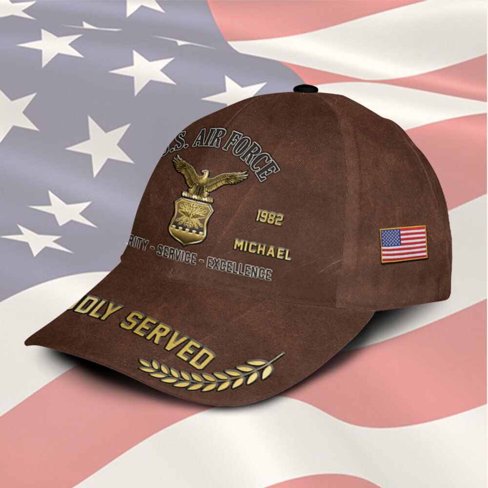 US Air Force, American By Birth, Veteran By Choice - Classic Cap - Image 2