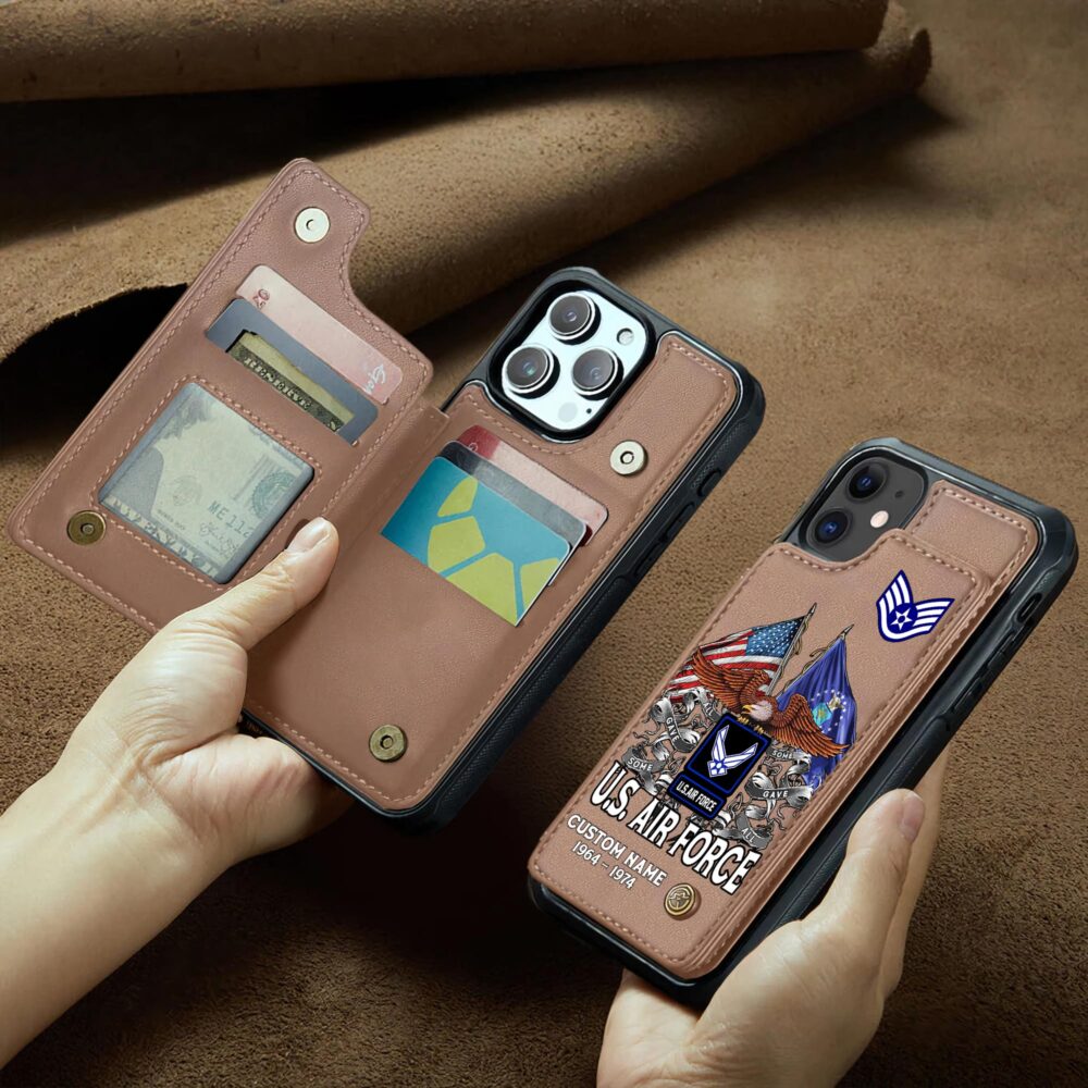 US Air Force , Always Remember, Never Forget - Leather Flip Phone Case - Image 2