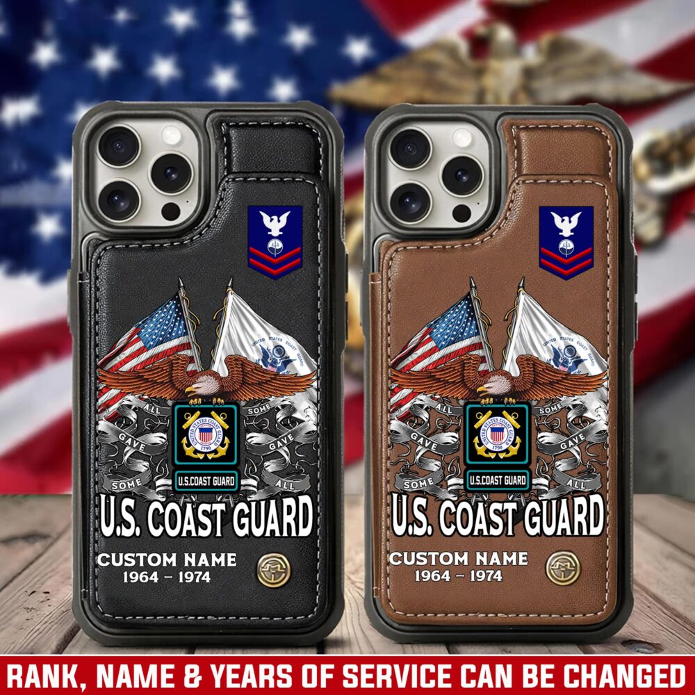 US Coast Guard, I Walked The Walk - Leather Flip Phone Case