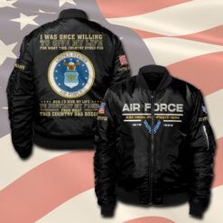US Air Force , American By Birth, Veteran By Choice - Bomber Jacket