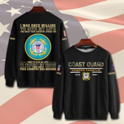 US Coast Guard, Honor, Duty, Service - Sweatshirt