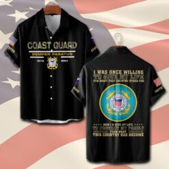US Coast Guard, Always Remember, Never Forget - Short Sleeve Button Shirt