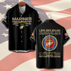 US Marine Corps, Proud To Have Served - Short Sleeve Button Shirt