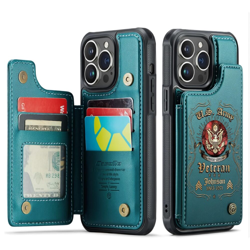 US Army, This We’ll Defend - Leather Flip Phone Case - Image 5