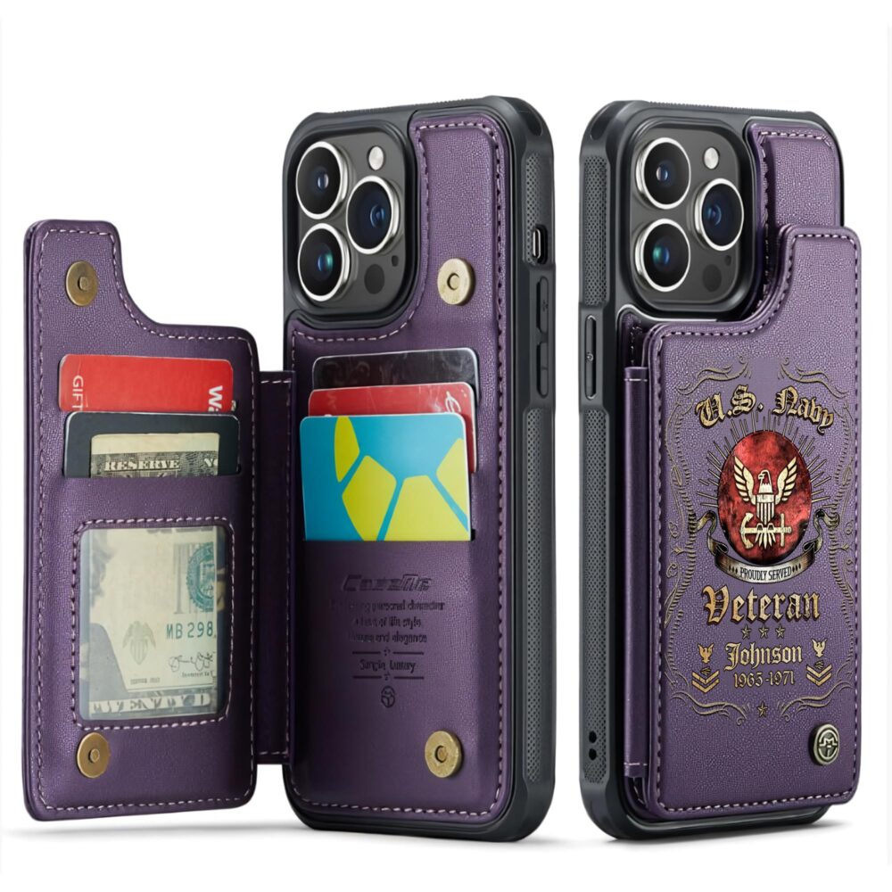 US Navy, Remember - Honor - Respect - Leather Flip Phone Case - Image 6