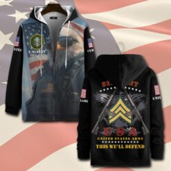 US Army, All Gave Some, Some Gave All - Zip Hoodie