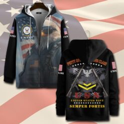 US Navy, Honoring All Who Served - Zip Hoodie