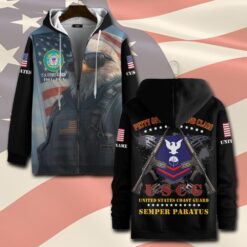 US Coast Guard, E 9 Gold - Zip Hoodie