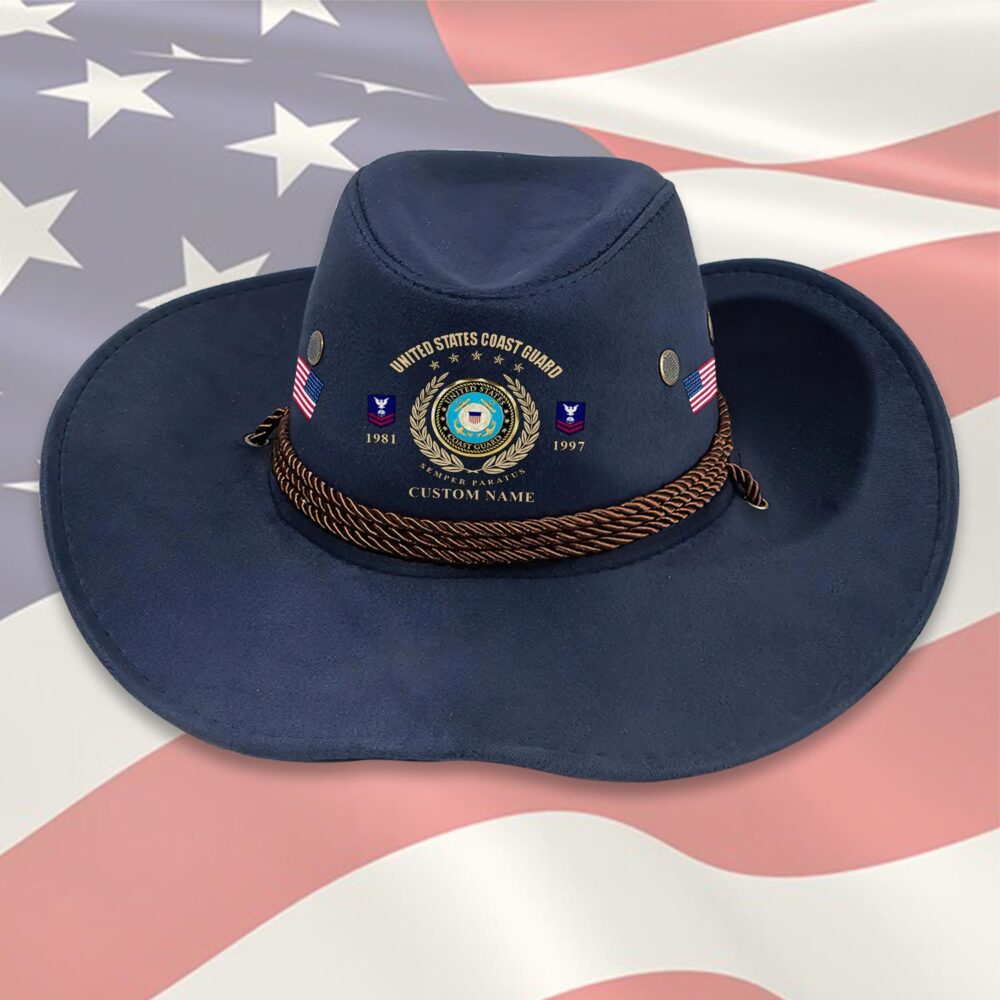US Coast Guard, E 8 Gold - Cowboy Hat - Image 4