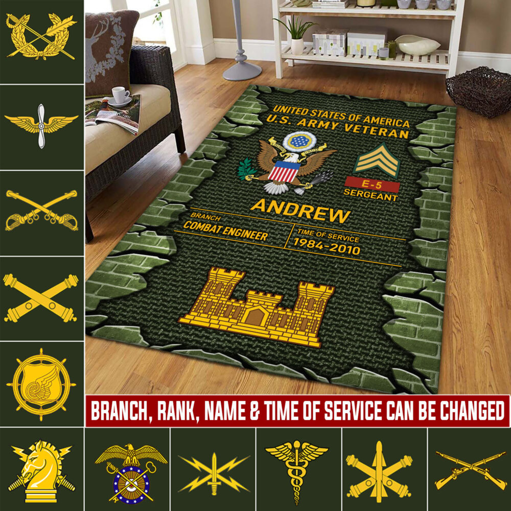 Army Branch, I Walked The Walk - Rug 80x58in