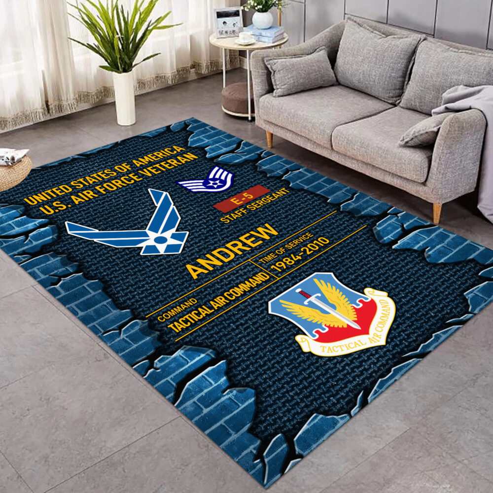 Air Force Command, Service Before Self - Rug 48x63in - Image 3