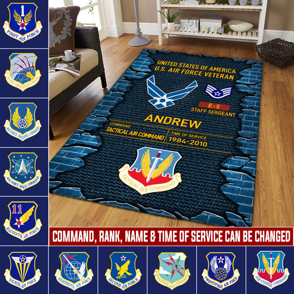 Air Force Command, Service Before Self - Rug 48x63in