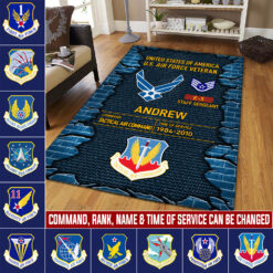 Air Force Command, E 8 Air Force Senior Master Sergeant - Rug 80x58in
