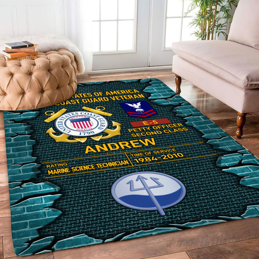 Coast Guard Rating, E 8 Gold - Rug 39x60in - Image 2