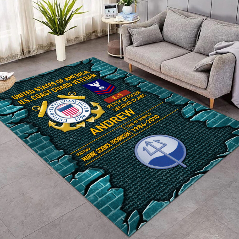Coast Guard Rating, E 8 Gold - Rug 39x60in - Image 3