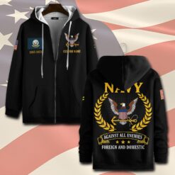 US Navy, E 8 Gold - Zip Hoodie