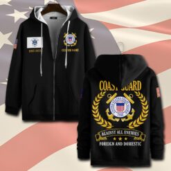 US Coast Guard, E 4 Gold - Zip Hoodie