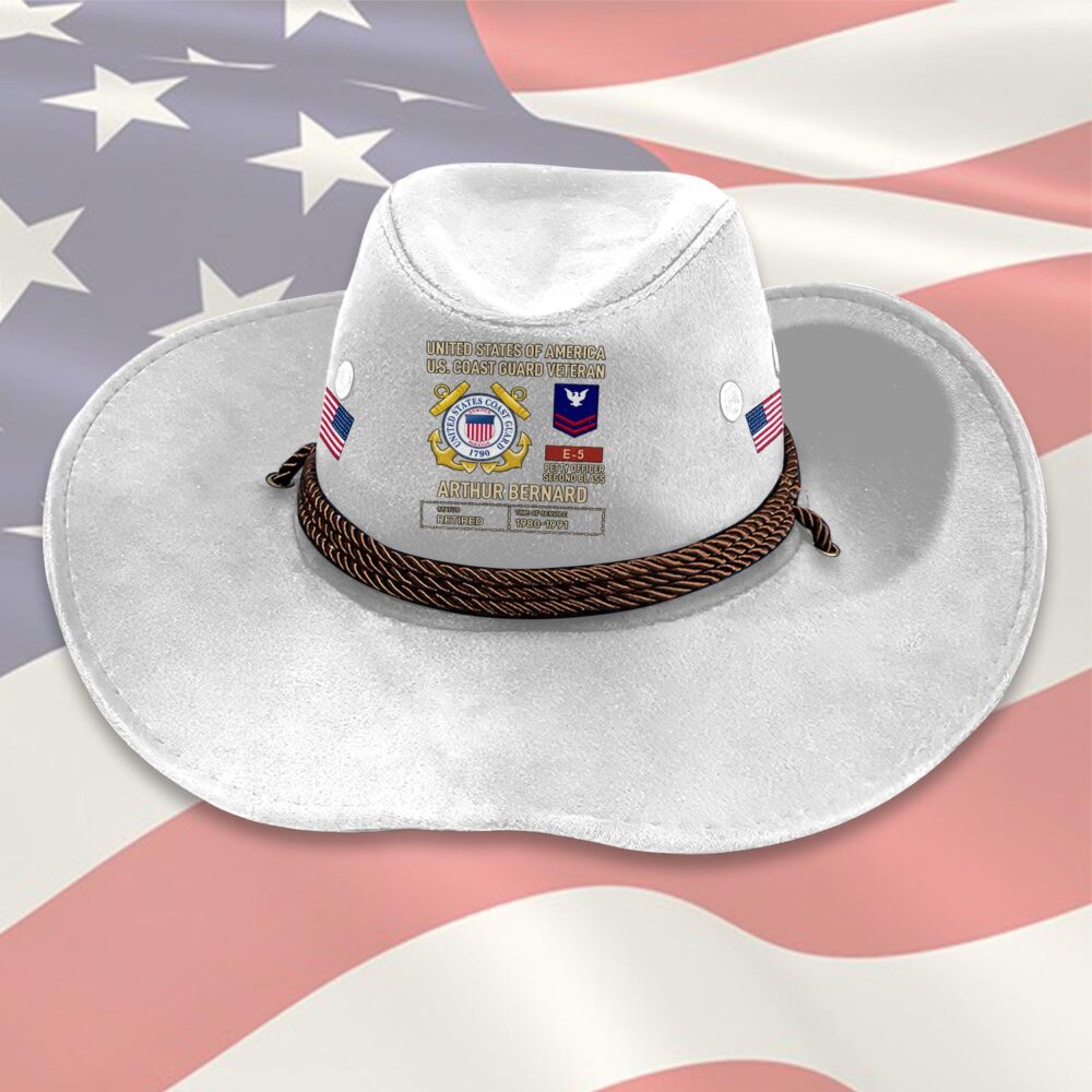 US Coast Guard, E 7 Red - Cowboy Hat - Image 6