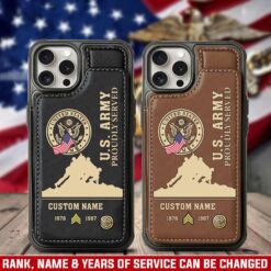 US Army, O 5 Army Lieutenant Colonel - Leather Flip Phone Case