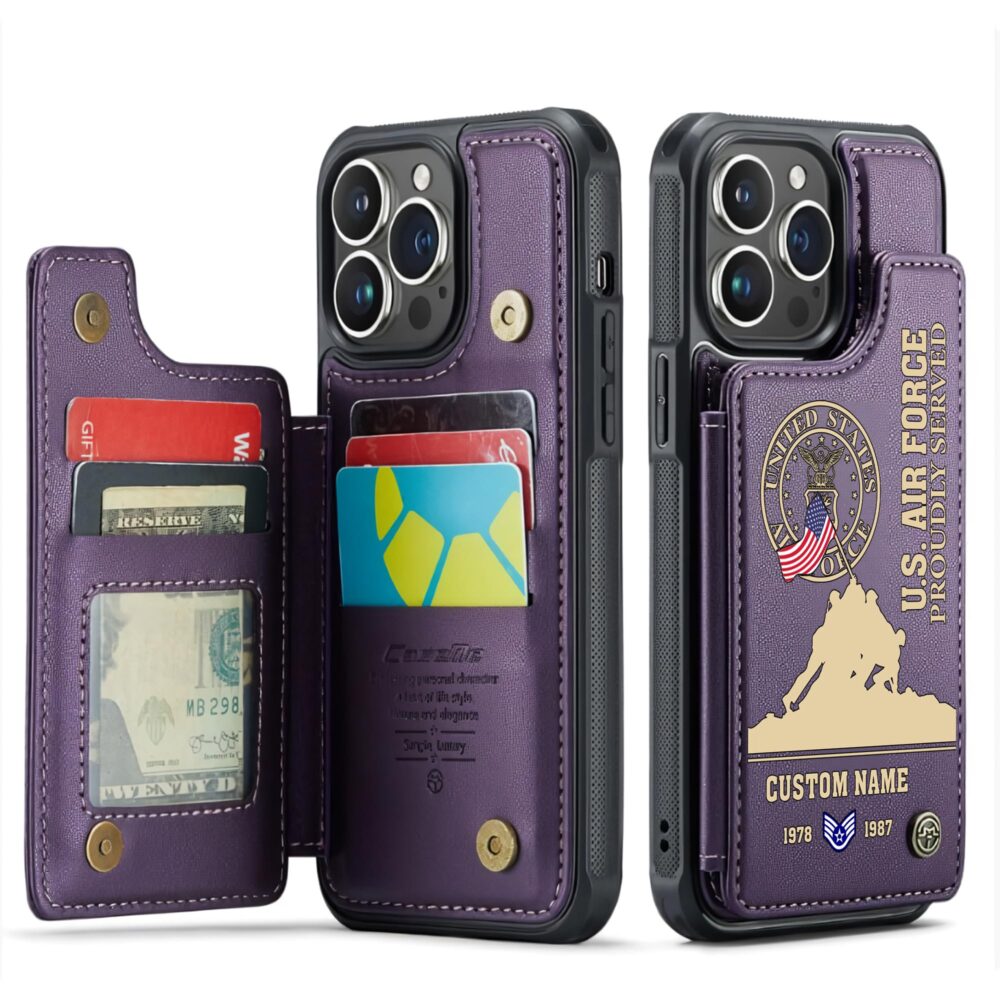 US Air Force , We Own The Sky - Leather Flip Phone Case - Image 6