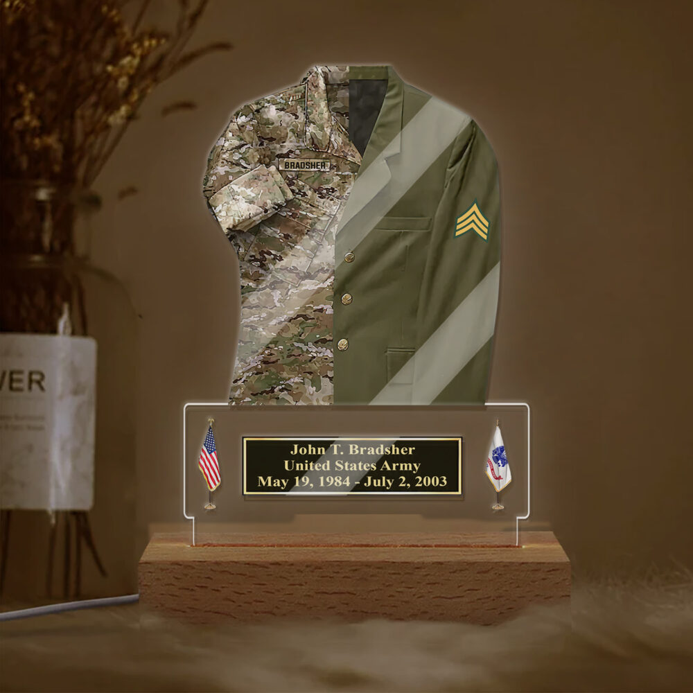 US Army, I Walked The Walk - Personalized Led Lamp - Image 2