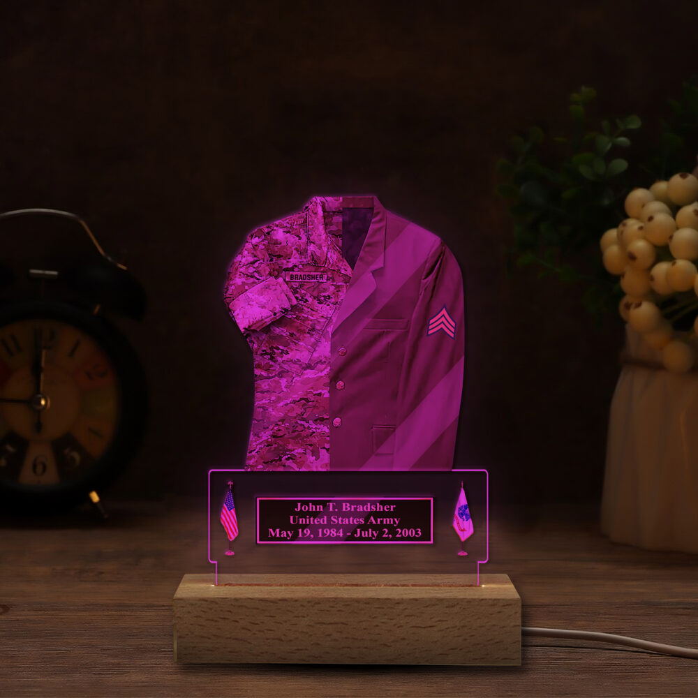 US Army, I Walked The Walk - Personalized Led Lamp - Image 4