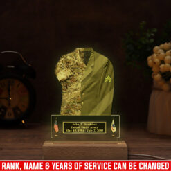 US Army, I Walked The Walk - Personalized Led Lamp