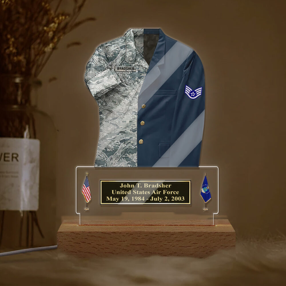 US Air Force , Once An Airman, Always An Airman - Personalized Led Lamp - Image 2