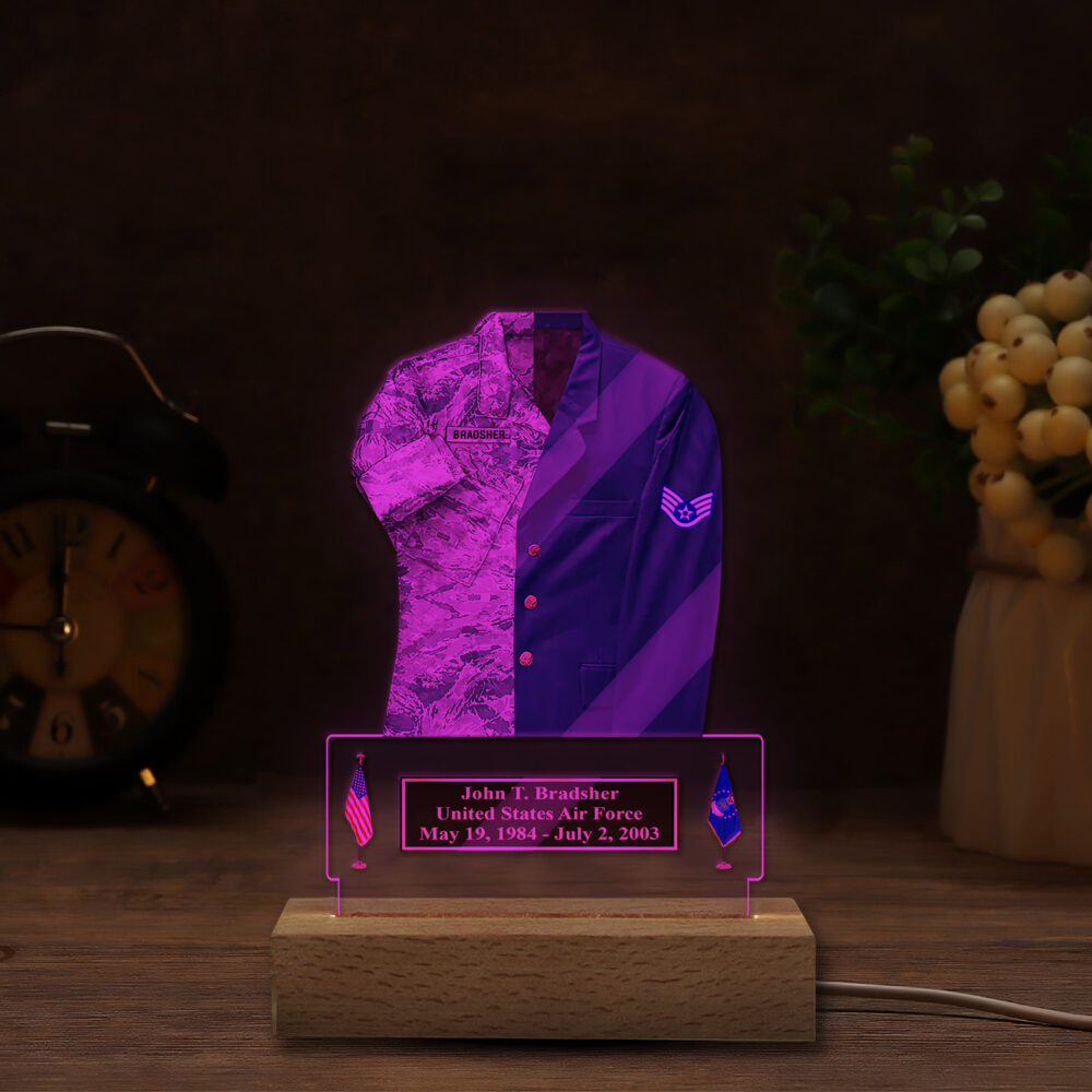 US Air Force , Once An Airman, Always An Airman - Personalized Led Lamp - Image 4