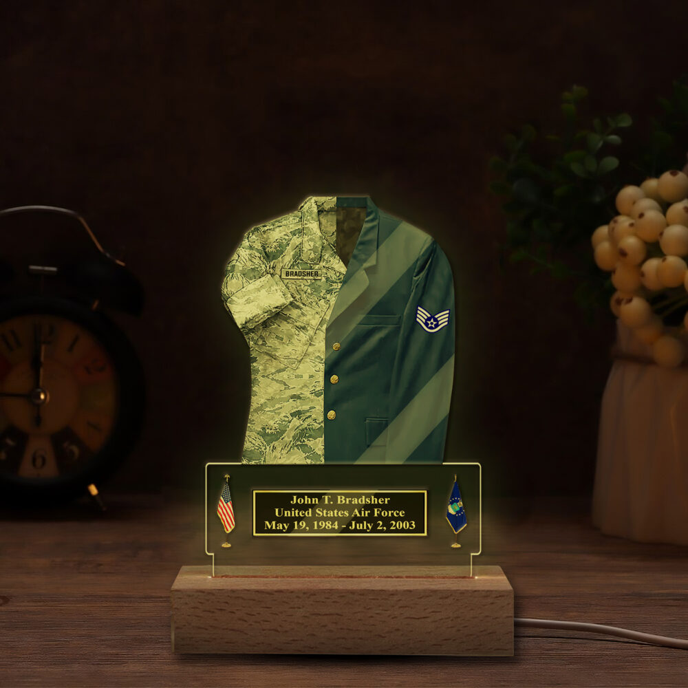 US Air Force , Once An Airman, Always An Airman - Personalized Led Lamp - Image 5
