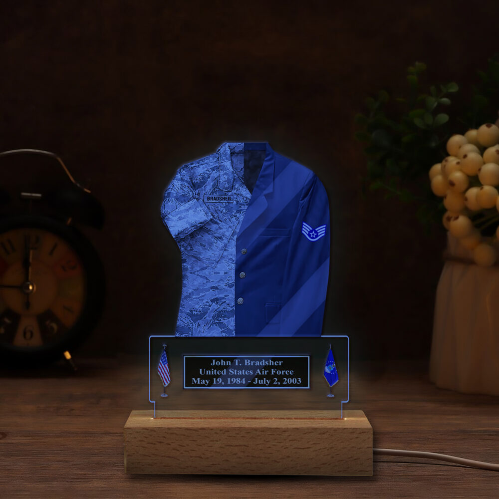 US Air Force , Once An Airman, Always An Airman - Personalized Led Lamp - Image 6