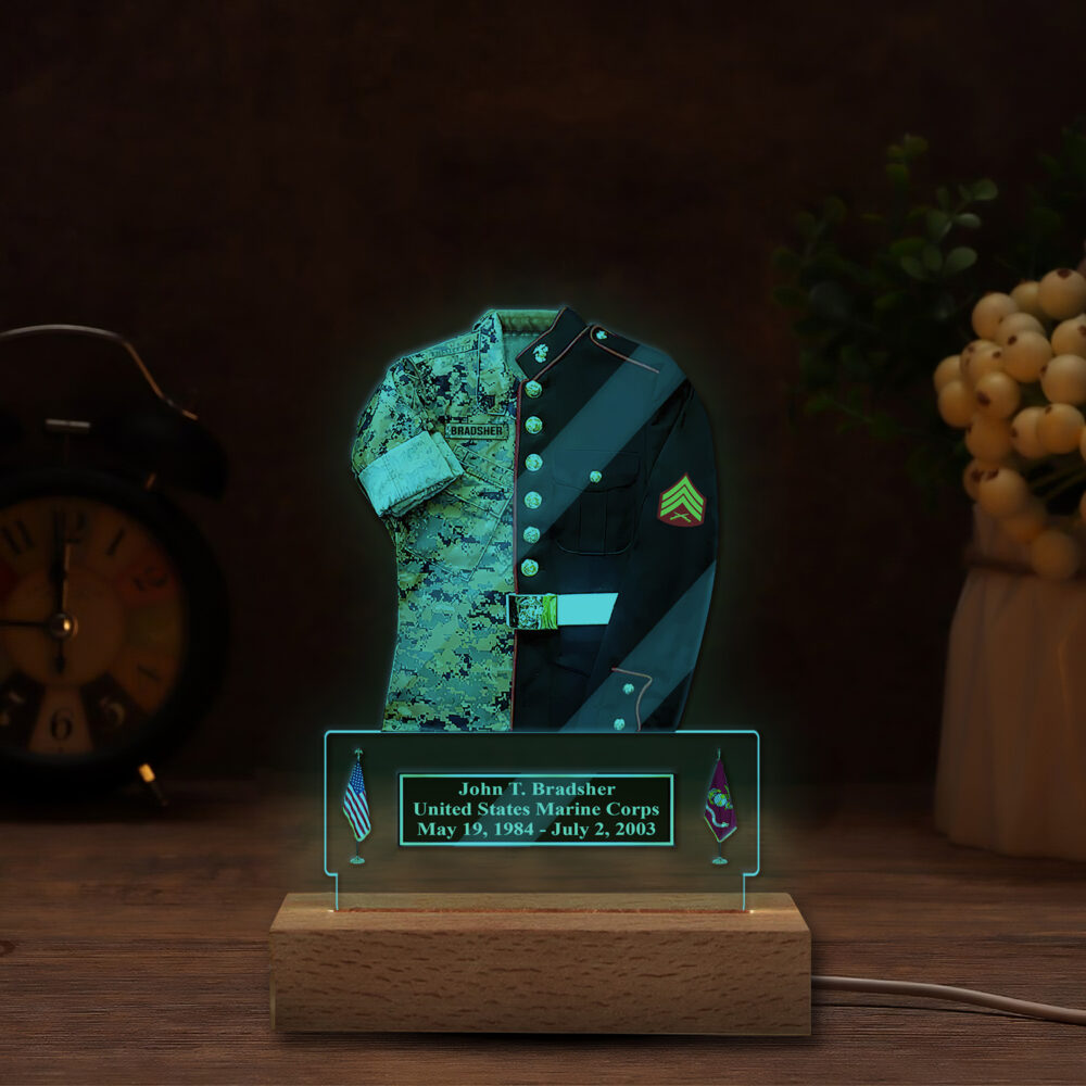 US Marine Corps, E 9 Marines Master Gunnery Sergeant - Personalized Led Lamp - Image 5