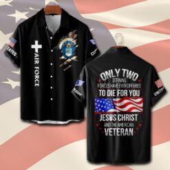 US Air Force , No One Fights Alone - Short Sleeve Button Shirt