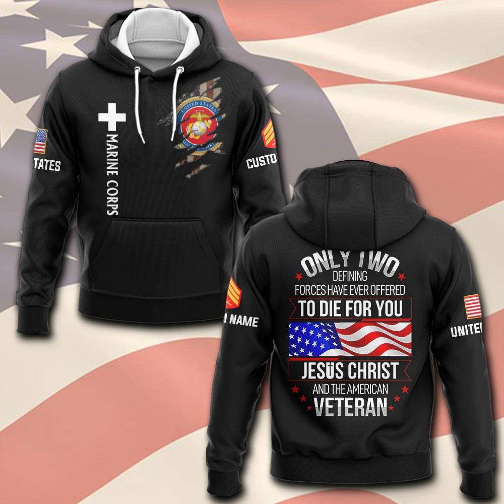 US Marine Corps, Proud Veteran - Hoodie