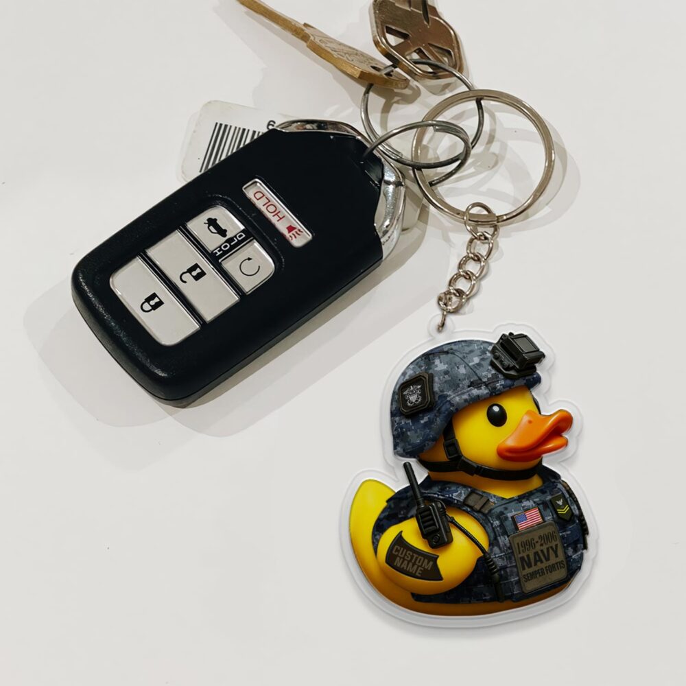 US Navy, E 7 Gold - Acrylic Keychain - Image 3
