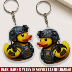 US Navy, E 7 Gold - Acrylic Keychain