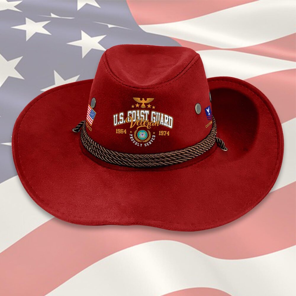 US Coast Guard, Honor, Duty, Service - Cowboy Hat - Image 7