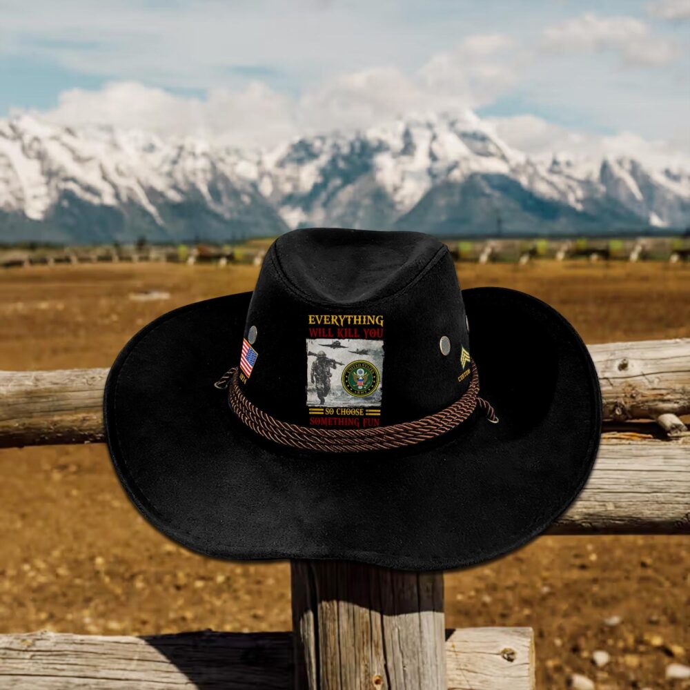 US Army, E 6 Army Specialist - Cowboy Hat - Image 4