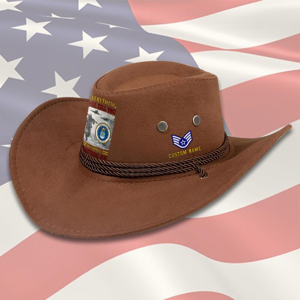 US Air Force , We Own The Sky - Cowboy Hat - Image 3