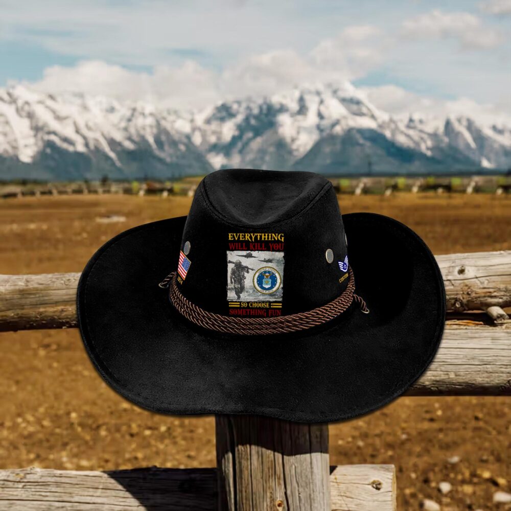 US Air Force , We Own The Sky - Cowboy Hat - Image 4