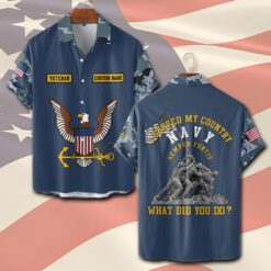 US Navy, E 9 Gold - Short Sleeve Button Shirt