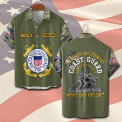 US Coast Guard, E 5 Gold - Short Sleeve Button Shirt