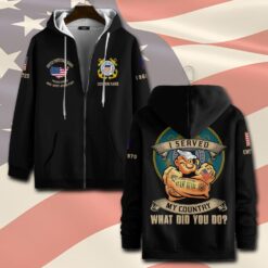 US Coast Guard, Proud To Have Served - Zip Hoodie