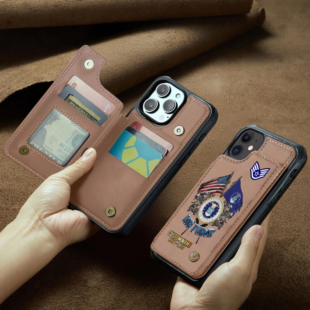 US Air Force , E 8 Air Force Senior Master Sergeant - Leather Flip Phone Case - Image 2