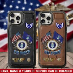 US Air Force , E 8 Air Force Senior Master Sergeant - Leather Flip Phone Case