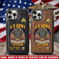 US Army, O 2 Army First Lieutenant - Leather Flip Phone Case