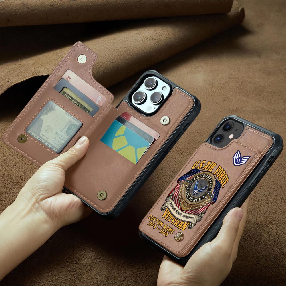 US Air Force , Always Remember, Never Forget - Leather Flip Phone Case - Image 2